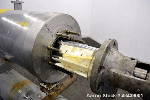 Used Cherry Burrell Votator Scraped Surface Heat Exchanger, 9 Square Feet, 304 Stainless Steel. (1) 6” Diameter x 72” long jacketed horizontal chamber with plastic wipers, and cored shaft. Internal r...