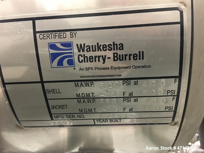Unused Waukesha Cherry-Burrell Votator II 624 Twin Tube Heat Exchanger