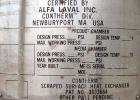 Used Alfa Laval Contherm Scraped Surface Heat Exchanger