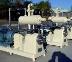Used Votator margarine pilot plant scraped wall heat exchanger, stand alone, manufactured by Cherry Burrell, model 1C312-A heat exchanger. Size 3 x 12. Has 3 sets of metal blades, cylinder looks good...