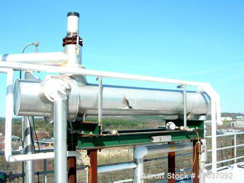 Used: CMS U tube heat exchanger, approximately 111 square feet, horizontal. Hastelloy C276 shell rated 150 psi at 325 deg.f., (60) 3/4" diameter x 9'9" long hastelloy C276 tubes rated 150 psi at 325 ...