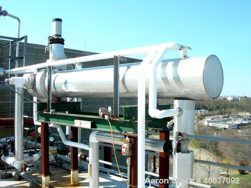 Used: CMS U tube heat exchanger, approximately 111 square feet, horizontal. Hastelloy C276 shell rated 150 psi at 325 deg.f., (60) 3/4" diameter x 9'9" long hastelloy C276 tubes rated 150 psi at 325 ...