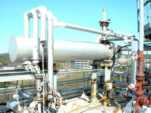 Used: CMS U tube heat exchanger, approximately 111 square feet, horizontal. Hastelloy C276 shell rated 150 psi at 325 deg.f., (60) 3/4" diameter x 9'9" long hastelloy C276 tubes rated 150 psi at 325 ...