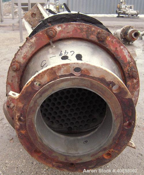 Used Astro Metallurgical Single Pass Shell and Tube Heat Exchanger, 183 Square Feet, Vertical. Carbon steel shell rated 150 psi at –20 to 250 deg F. (208) 3/4" diameter x 54" long Zirconium tubes rat...