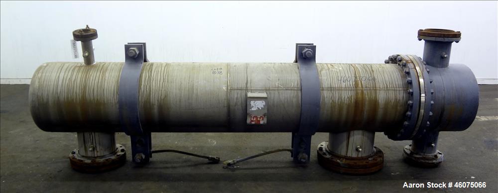 Used J.F.D. Tube & Coil Products U Tube Shell & Tube Heat Exchanger, Approximate 909 Square Feet, Horizontal. SB-434-825 Incoloy 825 shell rated 75 psi at 350 degrees F, (232) 3/4" diameter x 120" lo...