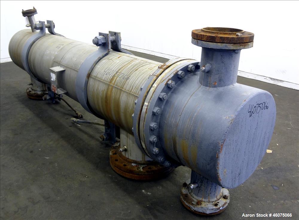 Used J.F.D. Tube & Coil Products U Tube Shell & Tube Heat Exchanger, Approximate 909 Square Feet, Horizontal. SB-434-825 Incoloy 825 shell rated 75 psi at 350 degrees F, (232) 3/4" diameter x 120" lo...