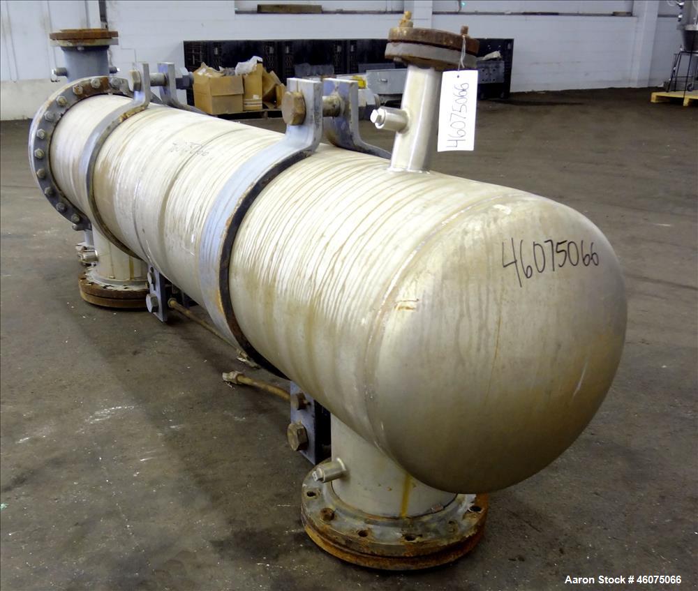 Used J.F.D. Tube & Coil Products U Tube Shell & Tube Heat Exchanger, Approximate 909 Square Feet, Horizontal. SB-434-825 Incoloy 825 shell rated 75 psi at 350 degrees F, (232) 3/4" diameter x 120" lo...