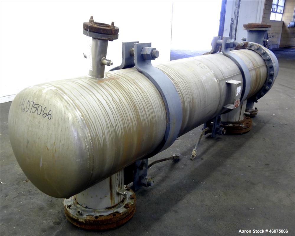 Used J.F.D. Tube & Coil Products U Tube Shell & Tube Heat Exchanger, Approximate 909 Square Feet, Horizontal. SB-434-825 Incoloy 825 shell rated 75 psi at 350 degrees F, (232) 3/4" diameter x 120" lo...
