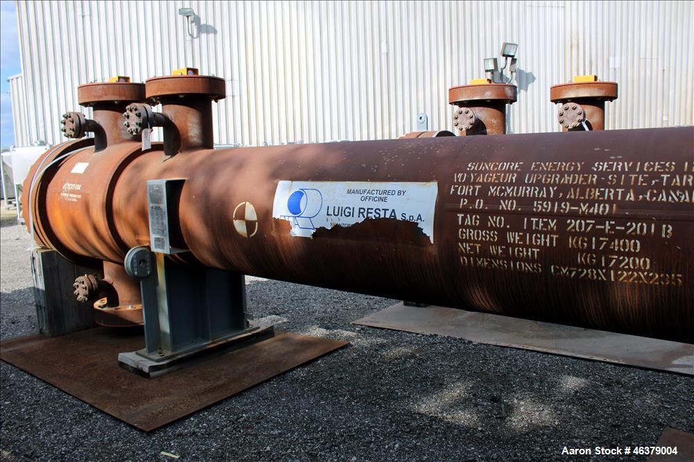 Unused- Luigi Resta Shell and Tube Heat Exchanger, 1,573 Square Feet, Carbon Ste