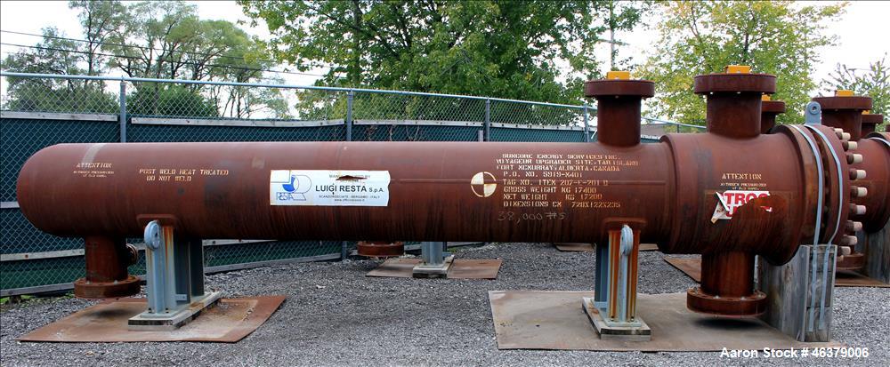 Unused- Luigi Resta Shell and Tube Heat Exchanger, 1,573 Square Feet, Carbon Ste
