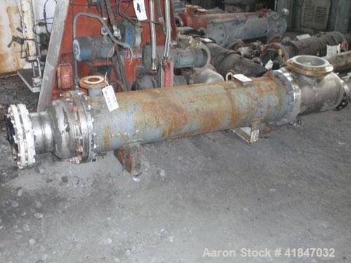 Used API Ketema Shell and Tube Heat Exchanger, 332 square feet, horizontal, type 1-V-1 BEM, size 15-A-72. Carbon steel shell rated 150 psi at –20 to 350 deg F. (615) 5/8'' diameter x 6’ long Hastello...