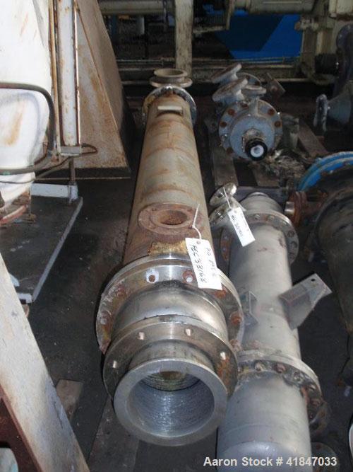 Used API Ketema Shell and Tube Heat Exchanger, 222 square feet, horizontal, type 1-V-1 BEM, size 12-A-108. Carbon steel shell rated 150 psi at –20 to 350 deg F. (126) 3/4" diameter x 9’ long Hastello...