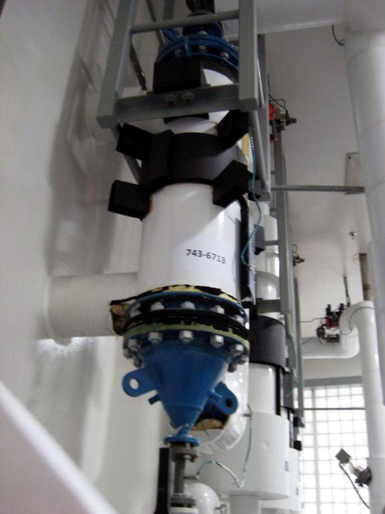 Used AstroCosmos Metallurgical Tantalum Vertical Heat Exchanger / Condenser, 45 Square Feet