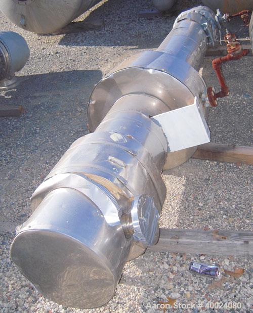 Used Atlas Single Pass Shell and Tube Heat Exchanger, 102 square feet, horizontal, type BEM10-120. Carbon steel shell rated 100 psi at 300 deg F, carbon steel baffles and expansion ring. (52) 3/4'' d...