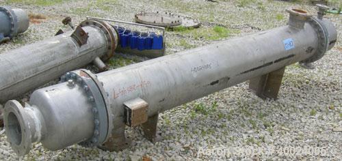 Used Atlas Shell And Tube Heat Exchanger, 276 square feet, horizontal. Type BEM16-108. 316L stainless steel shell rated 100 psi at 300 deg.f.. (160) 3/4" diameter x 108" long hastelloy C-22 tubes rat...