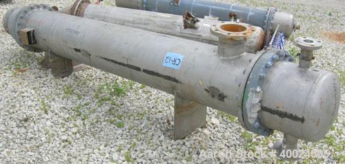 Used Atlas Shell And Tube Heat Exchanger, 276 square feet, horizontal. Type BEM16-108. 316L stainless steel shell rated 100 psi at 300 deg.f.. (160) 3/4" diameter x 108" long hastelloy C-22 tubes rat...