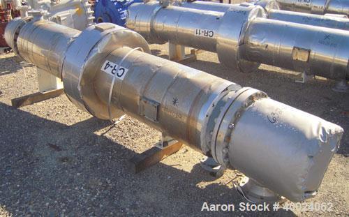 Used Atlas Single Pass Shell and Tube Heat Exchanger, 399 square feet, horizontal, type BEM18-120. Carbon steel shell rated 100 psi at 300 deg F, carbon steel baffles and expansion ring. (208) 3/4'' ...