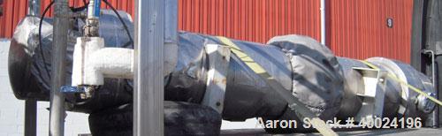 Used Atlas Single Pass Shell and Tube Heat Exchanger, 791 square feet, horizontal, type BEM21-120. Carbon steel shell rated FV and 100 psi at 320 deg F. (412) 3/4" diameter x 10' long Hastelloy C276 ...