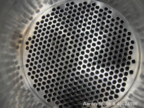 Used Atlas Single Pass Shell and Tube Heat Exchanger, 791 square feet, horizontal, type BEM21-120. Carbon steel shell rated FV and 100 psi at 320 deg F. (412) 3/4" diameter x 10' long Hastelloy C276 ...