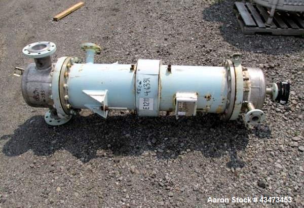 Used Atlas Shell & Tube Heat Exchanger, 110 Square Feet. Hastelloy C276 tubes tube sheets and bonnets with (141) .75" diameter x 48" long tubes rated 100 psi and full vacuum at 450 f, carbon steel sh...