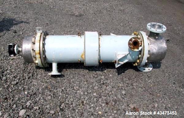 Used Atlas Shell & Tube Heat Exchanger, 110 Square Feet. Hastelloy C276 tubes tube sheets and bonnets with (141) .75" diameter x 48" long tubes rated 100 psi and full vacuum at 450 f, carbon steel sh...