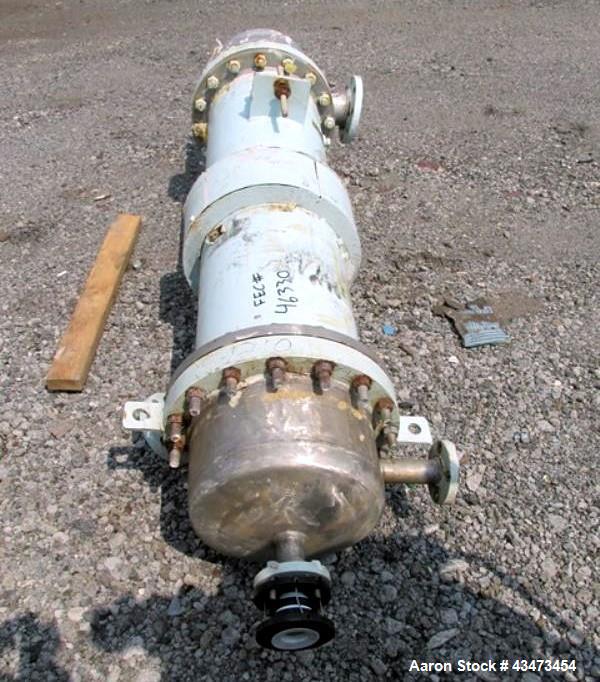 Used Atlas Shell & Tube Heat Exchanger, 110 Square Feet. Hastelloy C276 tubes tube sheets and bonnets with (141) .75" diameter x 48" long tubes rated 100 psi and full vacuum at 450 f, carbon steel sh...