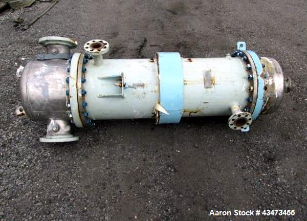 Used Atlas Shell & Tube Heat Exchanger, 204 Square Feet. Hastelloy C276 tubes tube sheets and bonnets with (260) .75" diameter x 48" long tubes rated 100 psi and full vacuum at 450 f, carbon steel sh...