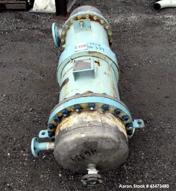 Used Atlas Shell & Tube Heat Exchanger, 204 Square Feet. Hastelloy C276 tubes tube sheets and bonnets with (260) .75" diameter x 48" long tubes rated 100 psi and full vacuum at 450 f, carbon steel sh...