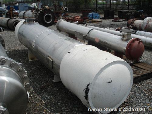 Used Atlas Shell & Tube Heat Exchanger, 687 Square Feet. Hastelloy C22 tubes, tube sheet and bonnets. (350) .75" Diameter x 10' long tubes rated 100 psi and full vacuum at 450 degrees F. Carbon steel...