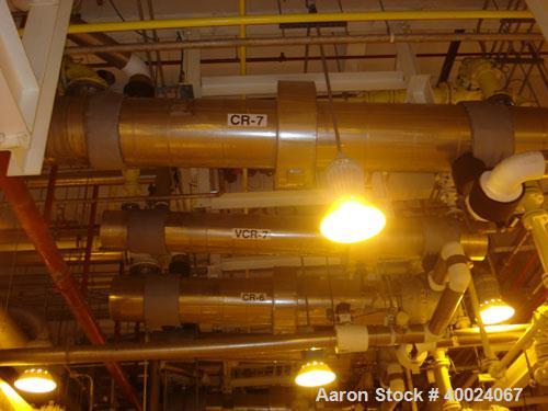 Used Atlas Single Pass Shell And Tube Heat Exchanger, 102 square feet, horizontal. Type BEM10-120. Carbon steel shell rated 100 psi at 300 deg.f., carbon steel baffles, and expansion ring. (52) 3/4" ...