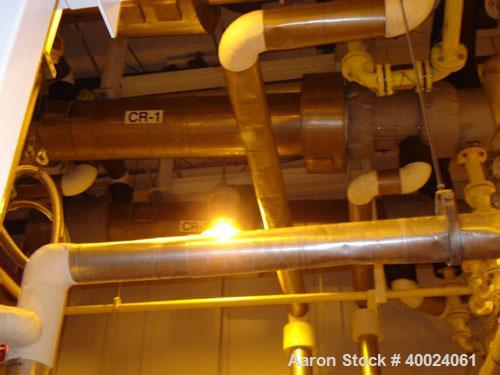 Used: Atlas single pass shell and tube heat exchanger, 226.6 square feet, horizontal.Type BEM14-120. Carbon steel shell rated 100 psi at 300 deg.f.,carbon steel baffles,and expansion ring.(118) 3/4" ...