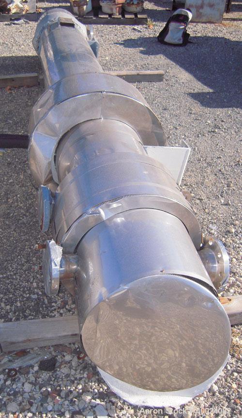 Used Atlas Single Pass Shell And Tube Heat Exchanger, 226 square feet, horizontal. Type BEM14-120. Carbon steel shell rated 100 psi at 300 deg.f., carbon steel baffles, and expansion ring. (118) 3/4"...