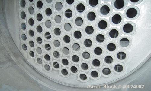 Used Atlas Single Pass Shell And Tube Heat Exchanger, 226 square feet, horizontal. Type BEM14-120. Carbon steel shell rated 100 psi at 300 deg.f., carbon steel baffles, and expansion ring. (118) 3/4"...