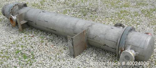 Used- Atlas Shell And Tube Heat Exchanger, 276 square feet, horizontal. Type BEM16-108. 316L stainless steel shell rated 100...