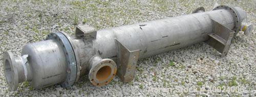 Used Atlas Shell And Tube Heat Exchanger, 276 square feet, horizontal. Type BEM16-108. 316L stainless steel shell rated 100 psi at 300 deg.f.. (160) 3/4" diameter x 108" long hastelloy C-22 tubes rat...
