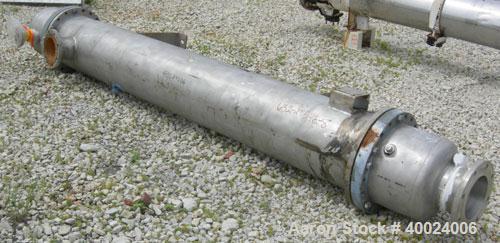 Used- Atlas Shell And Tube Heat Exchanger, 276 square feet, horizontal. Type BEM16-108. 316L stainless steel shell rated 100...