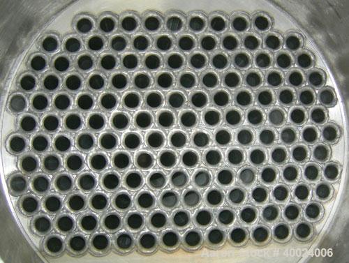 Used Atlas Shell And Tube Heat Exchanger, 276 square feet, horizontal. Type BEM16-108. 316L stainless steel shell rated 100 psi at 300 deg.f.. (160) 3/4" diameter x 108" long hastelloy C-22 tubes rat...