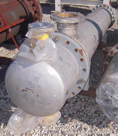 Used Atlas Shell And Tube Heat Exchanger, 282 square feet, horizontal. Type BEM16-108. 316L stainless steel shell rated 100 psi at 300 deg.f., (160) 3/4" diameter x 9' long hastelloy C-22 tubes rated...
