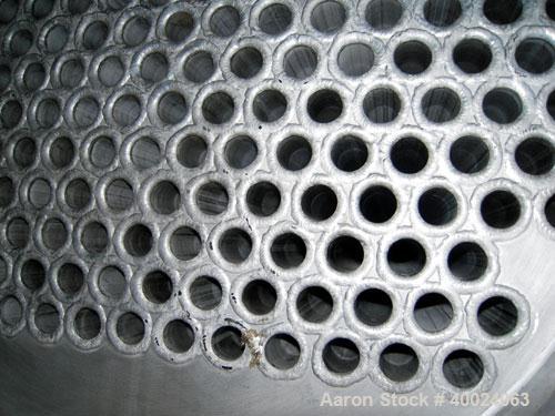 Used Atlas Single Pass Shell and Tube Heat Exchanger, 399 square feet, horizontal, type BEM18-120. Carbon steel shell rated 100 psi at 300 deg F, carbon steel baffles and expansion ring. (208) 3/4" d...