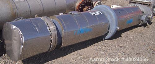 Used Atlas Single Pass Shell and Tube Heat Exchanger, 399 square feet, horizontal, type BEM18-120. Carbon steel shell rated 100 psi at 300 deg F, carbon steel baffles and expansion ring. (208) 3/4" d...