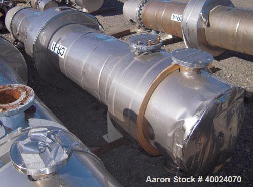 Used Atlas Single Pass Shell and Tube Heat Exchanger, 399 square feet, horizontal, type BEM18-120. Carbon steel shell rated 100 psi at 300 deg F, carbon steel baffles and expansion ring. (208) 3/4" d...