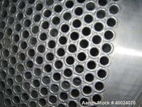Used Atlas Single Pass Shell and Tube Heat Exchanger, 399 square feet, horizontal, type BEM18-120. Carbon steel shell rated 100 psi at 300 deg F, carbon steel baffles and expansion ring. (208) 3/4" d...