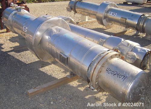 Used Atlas Single Pass Shell and Tube Heat Exchanger, 399 square feet, horizontal, type BEM18-120. Carbon steel shell rated 100 psi at 300 deg F, carbon steel baffles and expansion ring. (208) 3/4" d...