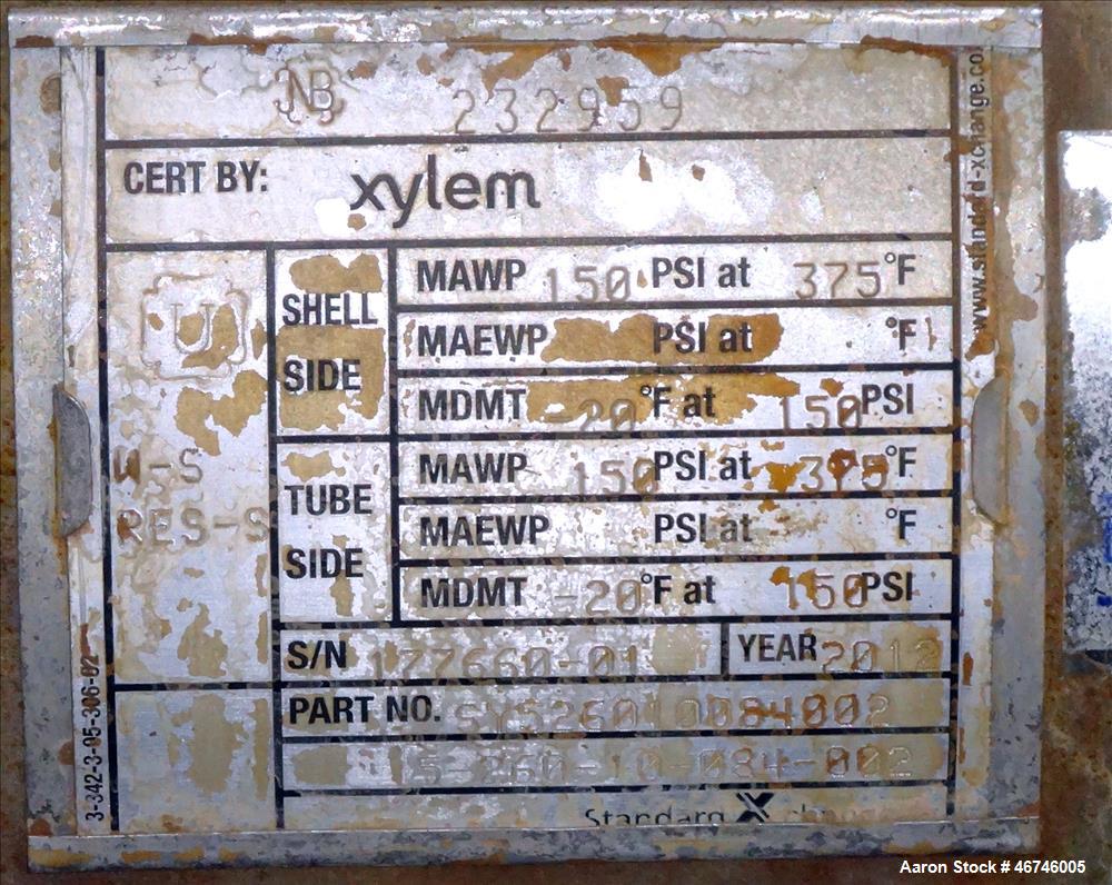 Used Fluid Handling, Xylem U Tube Heat Exchanger