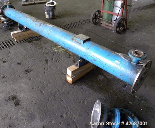 Used CMS Heat Transfer Division Single Pass Shell & Tube Heat Exchanger, 107 Square Feet, Type BEM, Horizontal. Carbon steel shell rated 150 psi at -20 to 350 deg.F. (55) 3/4'' Diameter x 10’ long Ha...