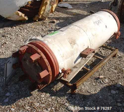 USED: Carbone Lorrain graphite heat exchanger, approximately 90 square feet. carbon steel shell and heads, model PBC13-4thu-1-6. Shell rated 100 psi at 250 deg F.Openings: heads (2) 5-1/2", shell (2)...