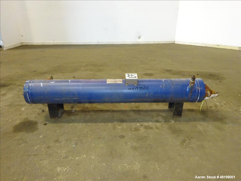 Used Chil-Con Shell & Tube Heat Exchanger, Approximate 82 Square Feet, Horizont