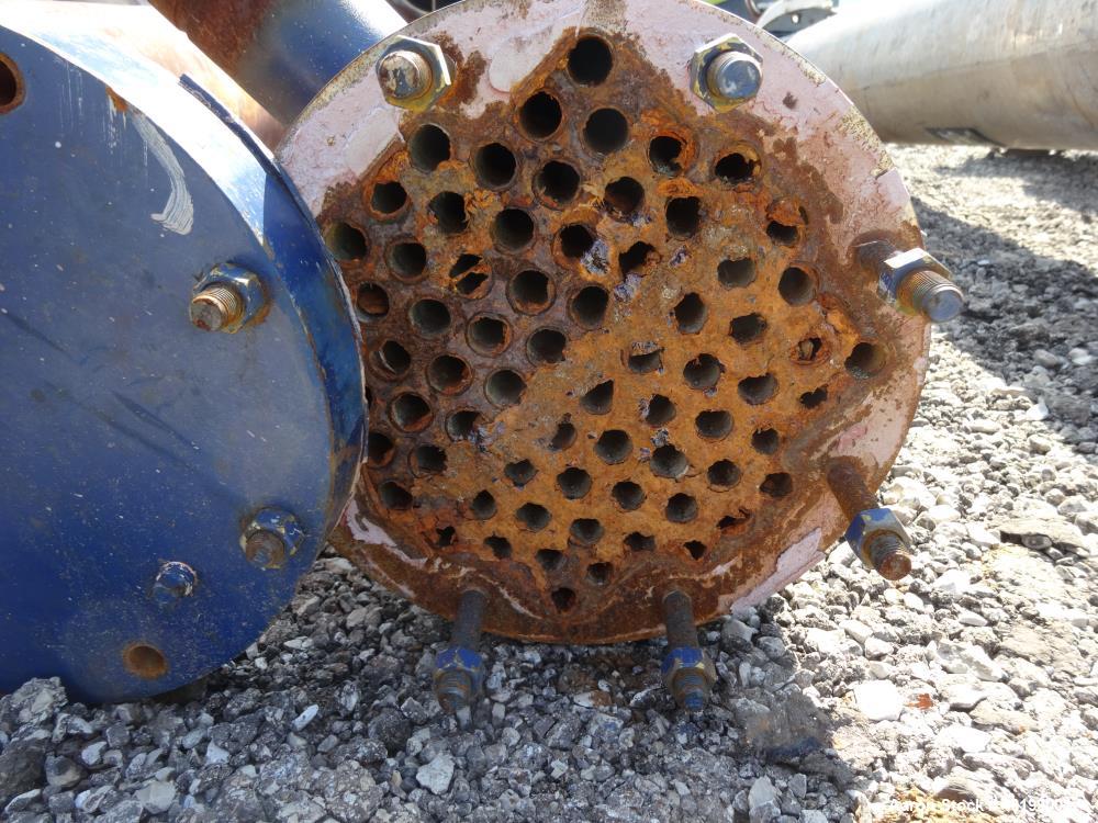 Used Chil-Con Shell & Tube Heat Exchanger, Approximate 82 Square Feet, Horizont
