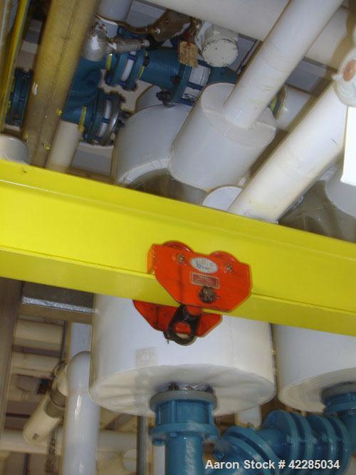 Used Cosmos Shell And Tube Heat Exchanger, 25 Square Feet, Model BEM 10-1-24. Carbon steel shell rated 150 psi and Full Vacuum at 400 deg.f.. 24’’ Long Tantalum tubes 150 psi and Full Vacuum at 400 d...
