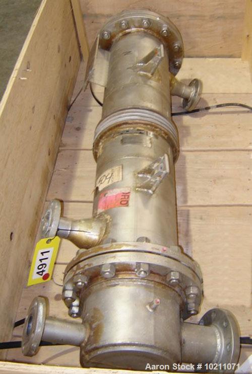 Used Cosmos Minerals Condenser, 43 Square Feet. 304 L stainless steel shell side. Tubes are Tantalum. Shell MAWP 150/FV @ 350 deg F, shell MDMT -20 deg F @ 150 psig, tube MAWP 150/FV @ 350 deg F, tub...